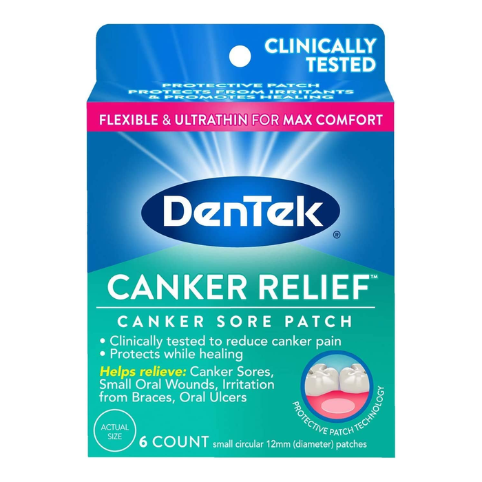 DenTek Canker Relief Canker Sore Patch Relieves Canker Pain, 6 Count