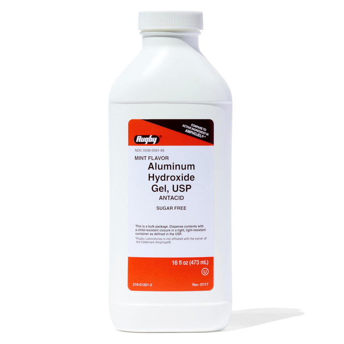 Rugby Aluminum Hydroxide Gel Mint Flavor - 16 fl oz