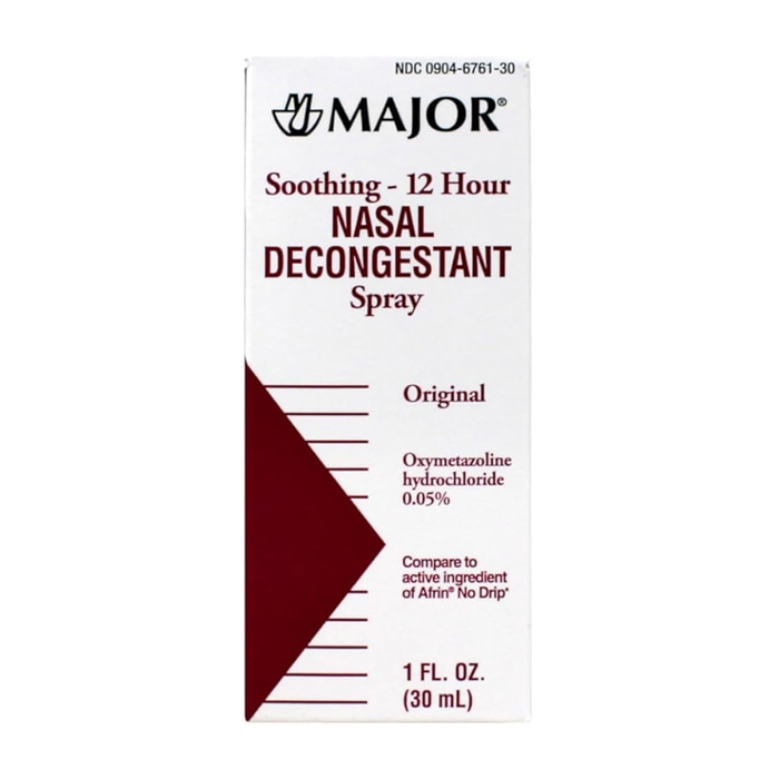 Major 12 Hour Nasal Decongestant Spray Oxymetazoline 0.05% - 1 fl oz | Afrin