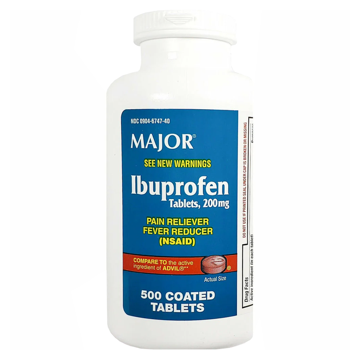 Major Ibuprofen Tablets, 200mg - 500 Tablets