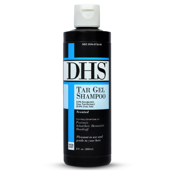 DHS Tar Gel Shampoo Controls Psoriasis, Scented - 8 Oz