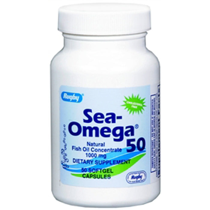 Rugby Sea-Omega Natural Fish Oil Concentrate 1000 mg – 50 Softgels